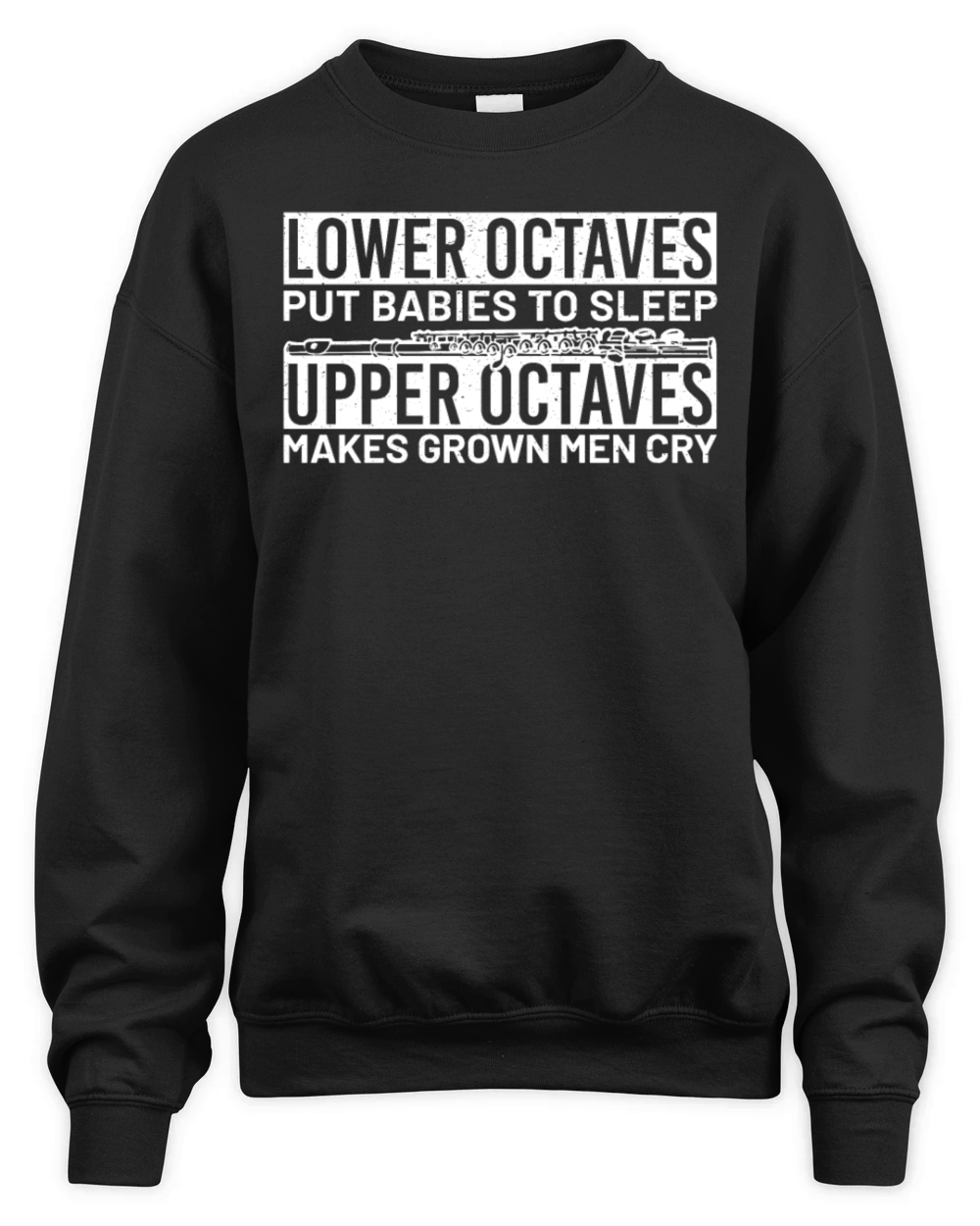 flute recorder transverse flute music bubbles Unisex Premium Crewneck Sweatshirt