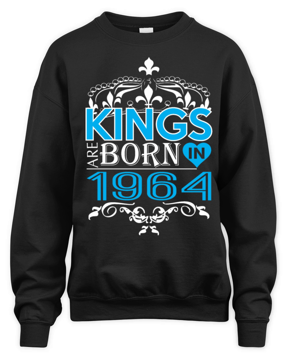 Kings Are Born In 1964 Happy Fathers Day Unisex Premium Crewneck Sweatshirt