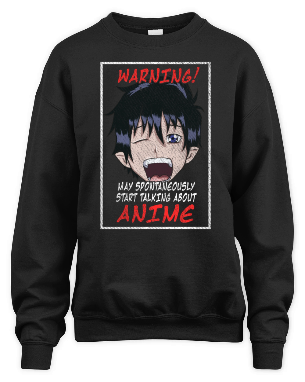 May Spontaneously Start Talking About Anime Unisex Premium Crewneck Sweatshirt