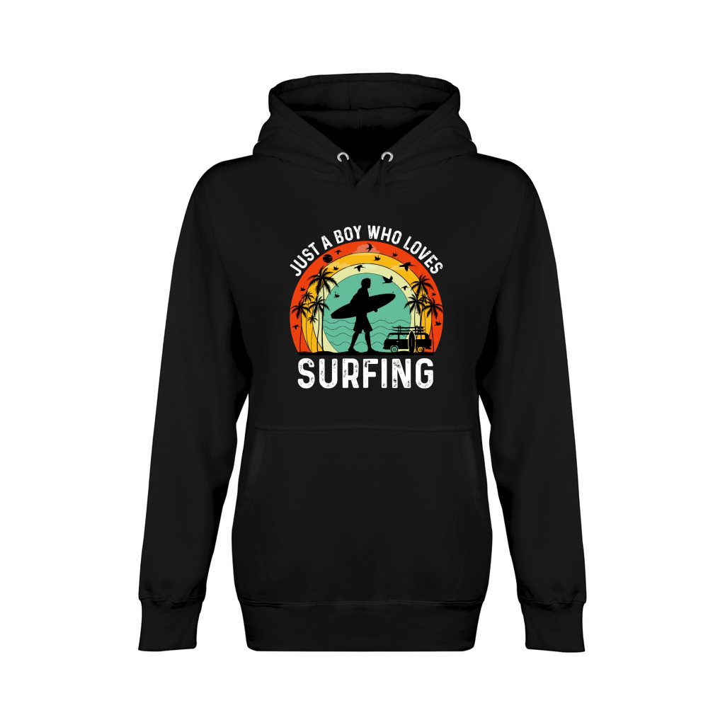 Just a Boy Who Loves Surfing  (2) Unisex Premium Pullover Hoodie