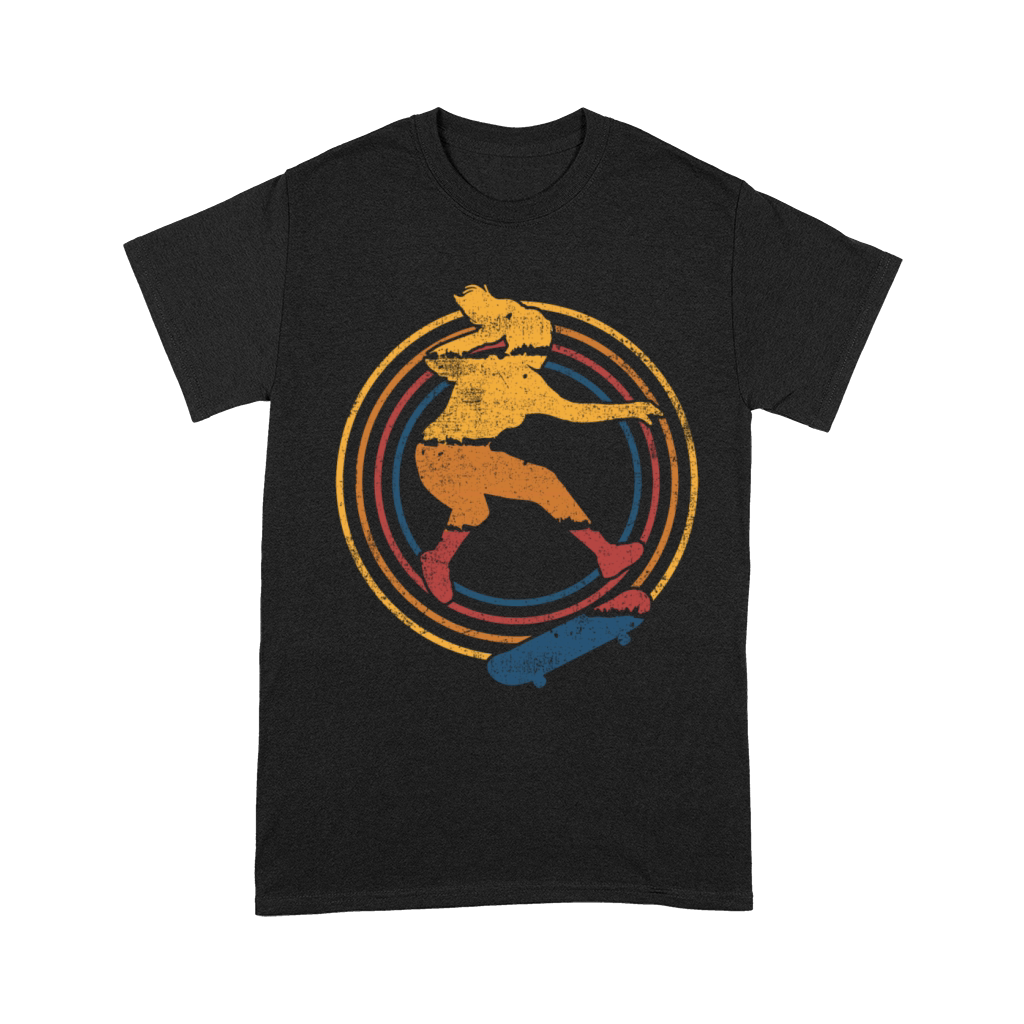 Skater Girl Skateboarding Vintage Unisex T-Shirt