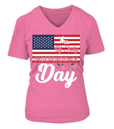 4th of July Independence Day 02 V-neck T-Shirt Woman