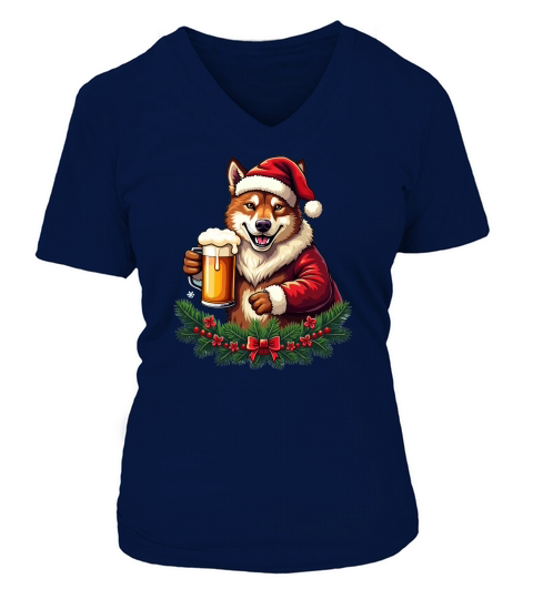 Animal Beer Christmas Sublimation Bundle 10 V-neck T-Shirt Woman
