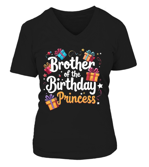 Brother of the birthday princess V-neck T-Shirt Woman