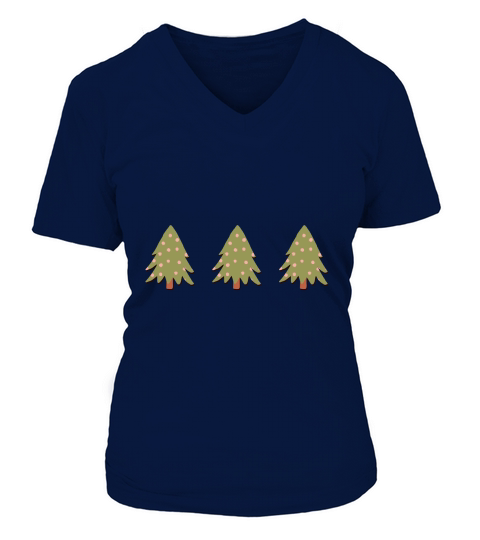 Christmas Tree (2) 3 V-neck T-Shirt Woman
