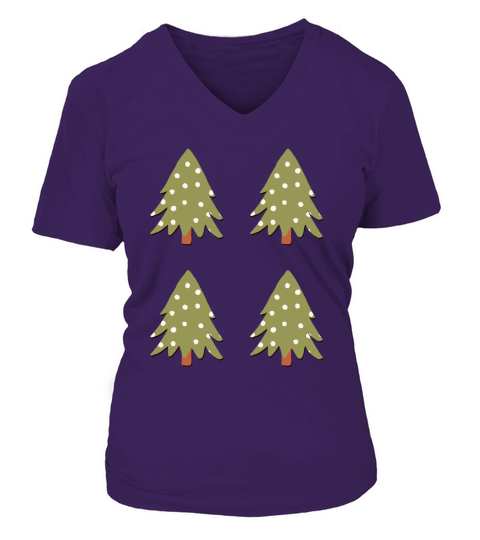 Christmas Tree (4) 4 V-neck T-Shirt Woman