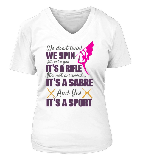 Color Guard T Shirt Flag Team Tee V-neck T-Shirt Woman