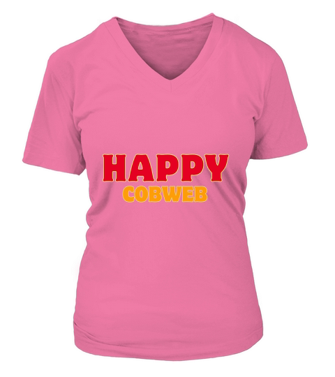 Happy cobweb V-neck T-Shirt Woman