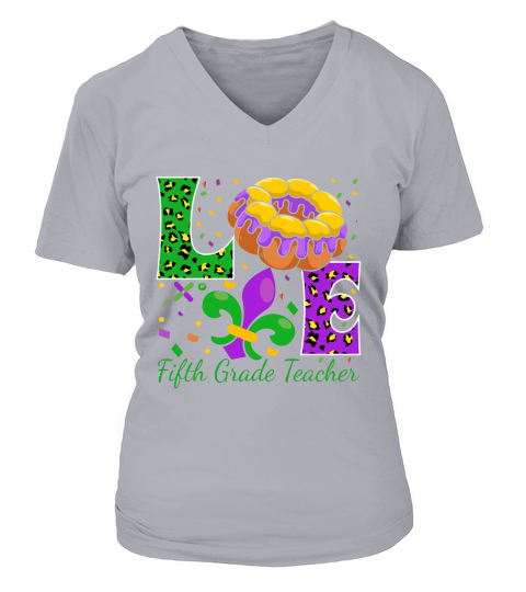 Love fifth grade teacher V-neck T-Shirt Woman