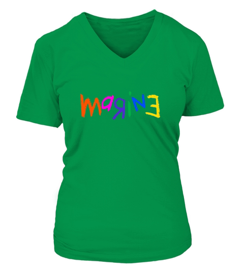marine crayon  colorful art V-neck T-Shirt Woman