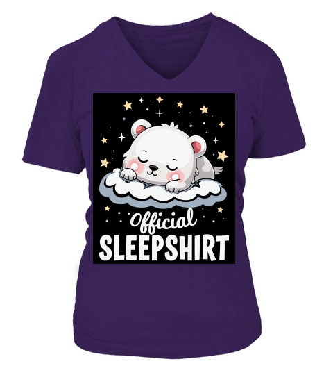 official sleep shirt V-neck T-Shirt Woman