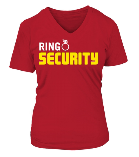 Ring Security Shirt Ring Bearer Boys Wedding Party V-neck T-Shirt Woman