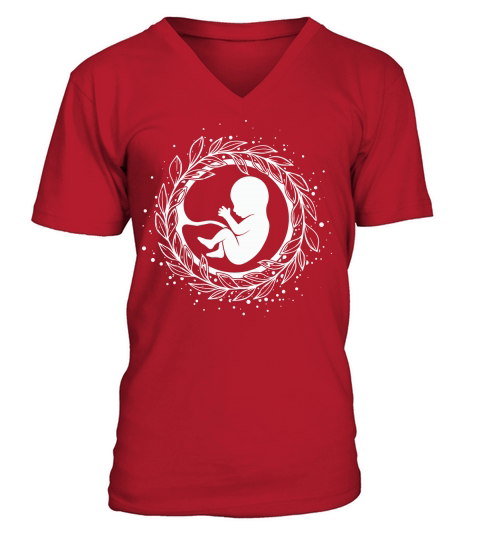 Baby Floral Pregnant Doula Midwife Birth Coach Catcher V-Neck T-shirt