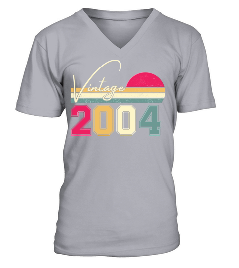 Birthday  Vintage Classic Born In 2004 V-Neck T-shirt