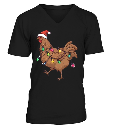 chicken Christmas Sublimation 2 V-Neck T-shirt