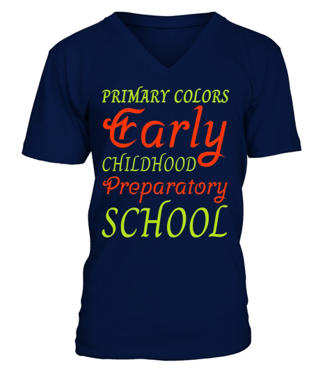 primary colors early [Converted] V-Neck T-shirt