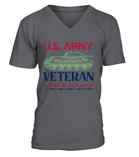 US army veteran proud to have sewed V-Neck T-shirt