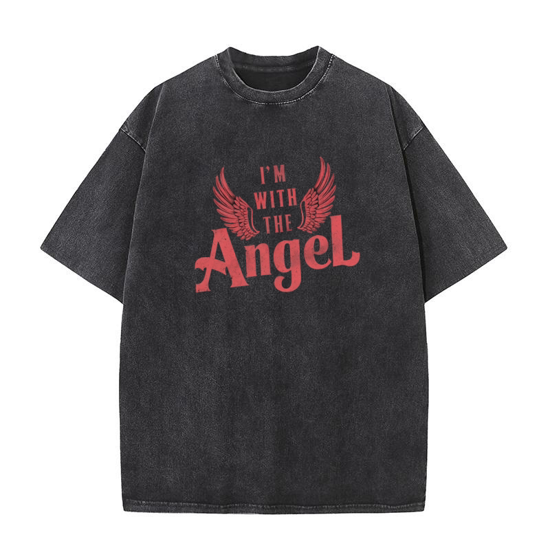412. Im with the angel Washed T-Shirt