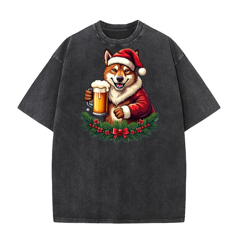 Animal Beer Christmas Sublimation Bundle 10 Washed T-Shirt