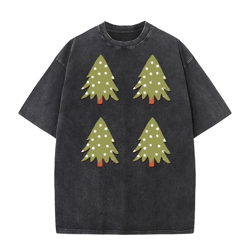 Christmas Tree (4) 4 Washed T-Shirt