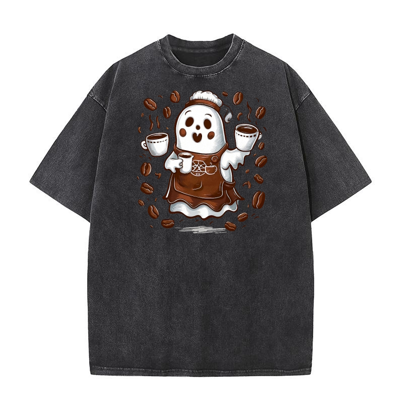 Cute Ghost Boo Halloween 1.02 Washed T-Shirt