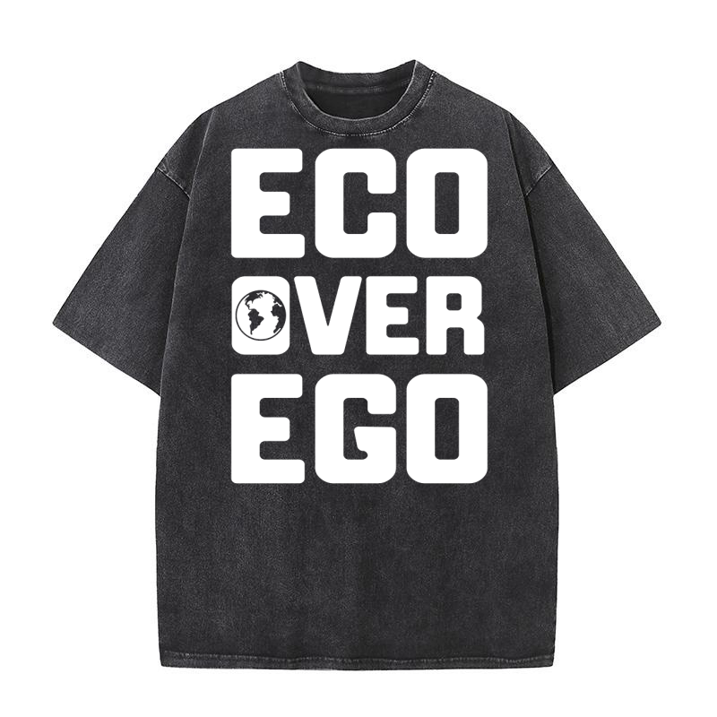 Eco Over Ego Black Washed T-Shirt