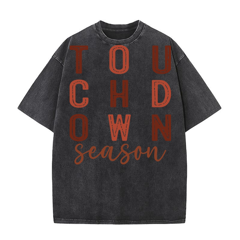 Football touchdown season Washed T-Shirt