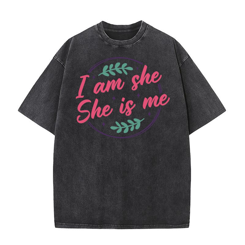 I Am She,She Is Me 3 Washed T-Shirt