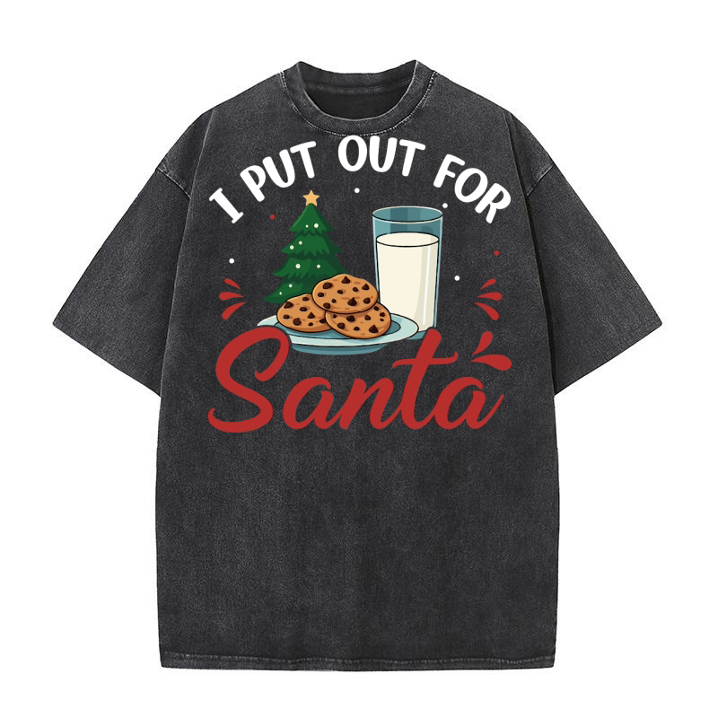 I put out for santa 02 Washed T-Shirt