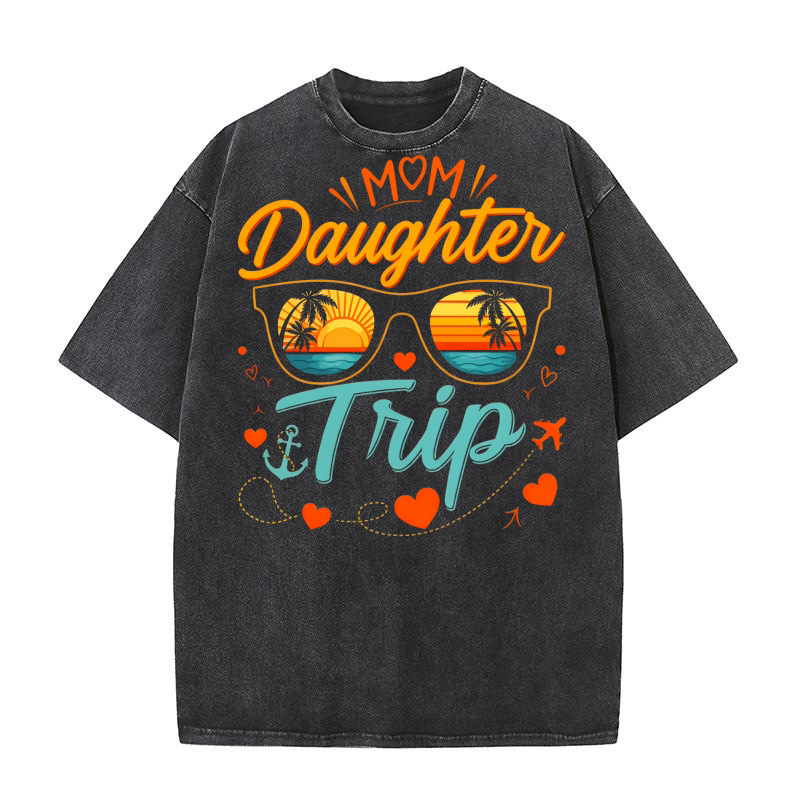 Mom Daughter Trip Washed T-Shirt
