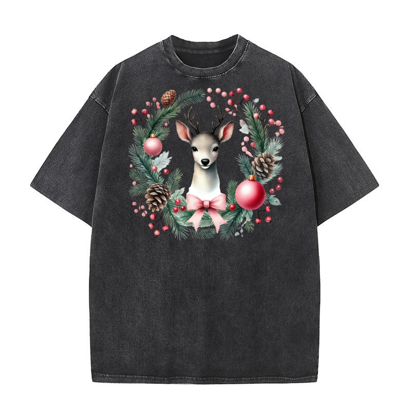 Reindeer  (3) Washed T-Shirt