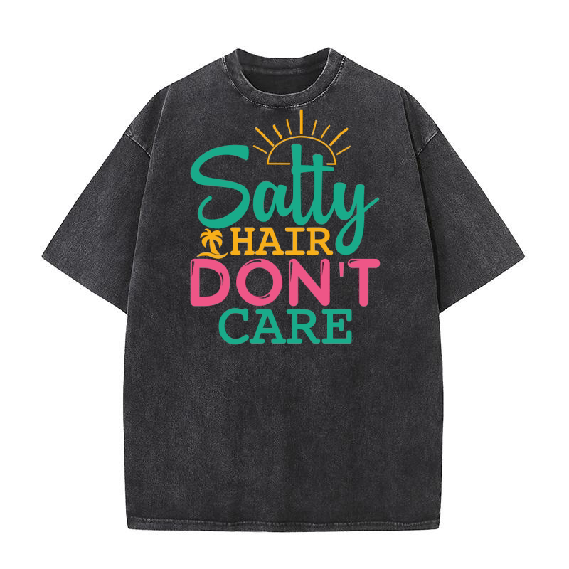 Satty hair dont care Washed T-Shirt