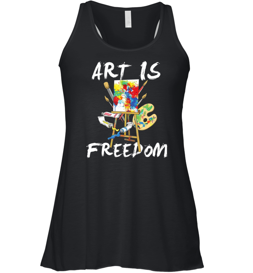Art Is Freedom Art Is Freedom Painting Brush Women's Flowy Tank Top