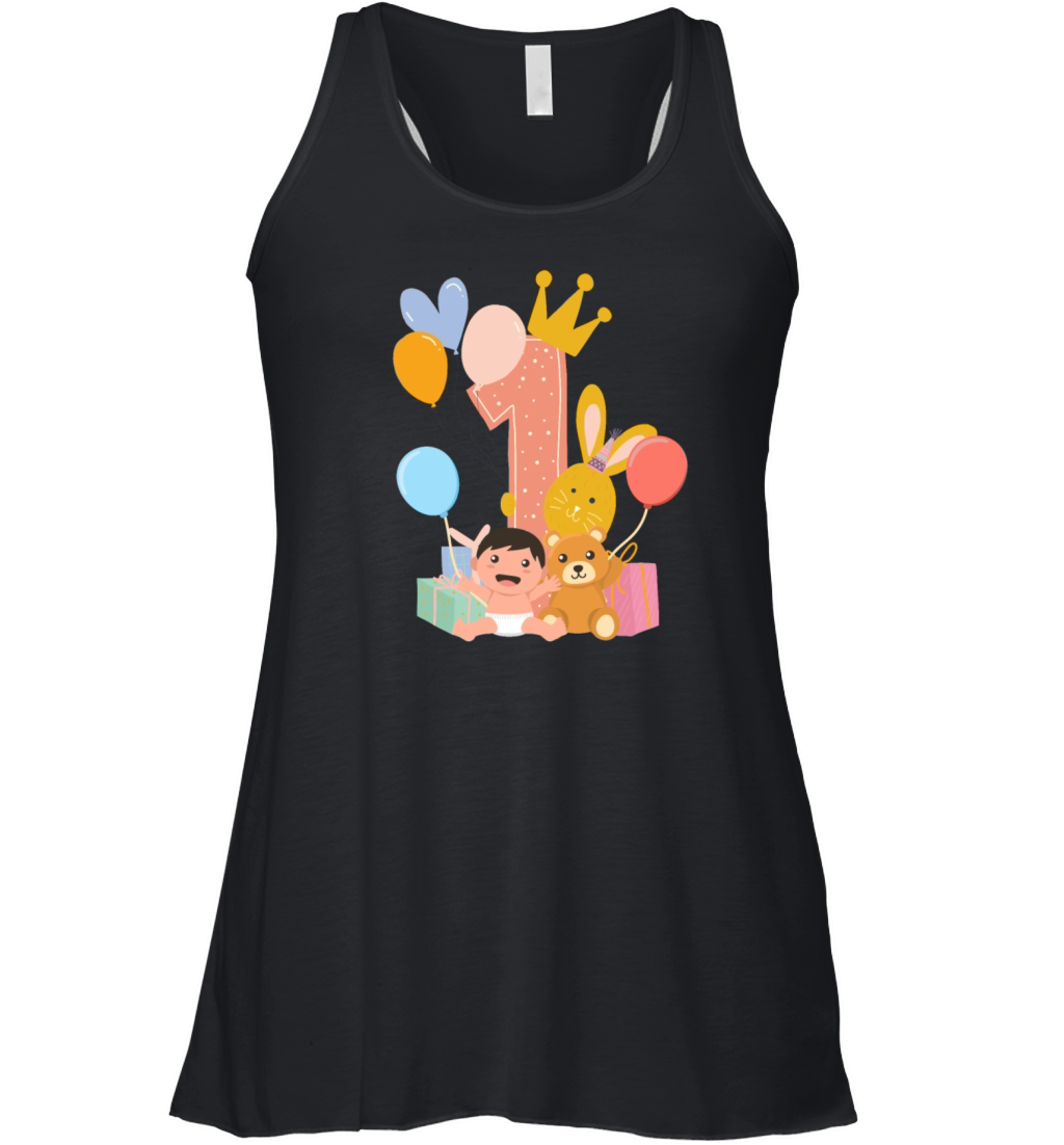 Birthday Baby - 1st Birthday Women's Flowy Tank Top