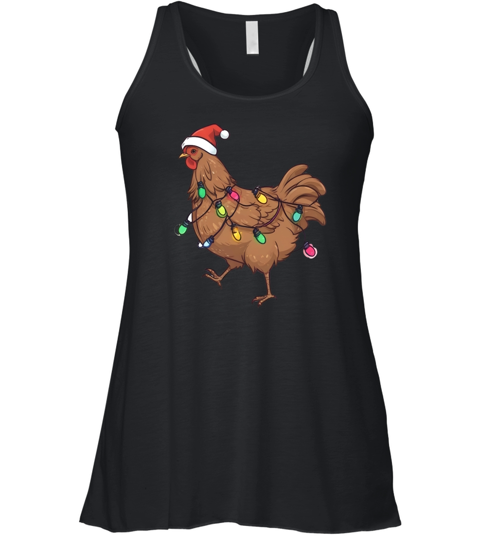 chicken Christmas Sublimation 2 Women's Flowy Tank Top