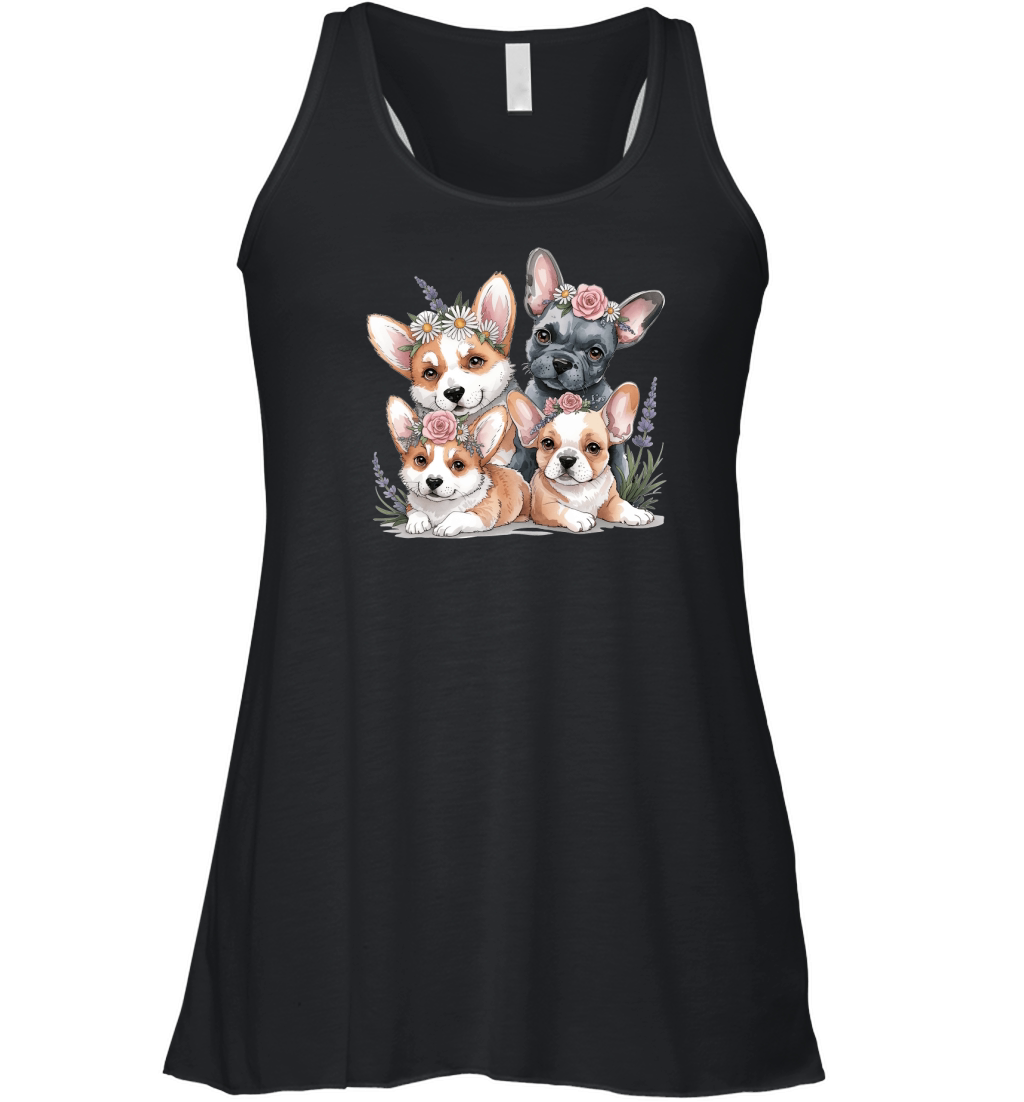 Dog Watercolor Bundle 11 Women's Flowy Tank Top