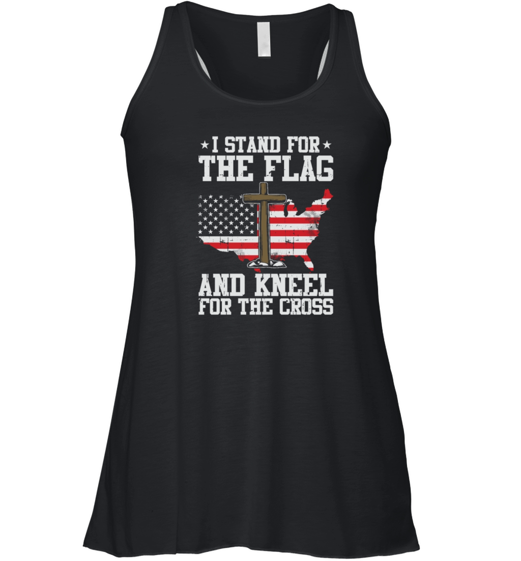 I Stand For The Flag And Kneel For The Cross Women's Flowy Tank Top