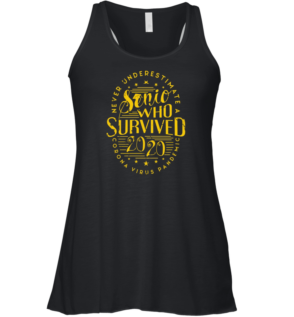 Never Underestimate a Senior 2020 Pandemic Women's Flowy Tank Top
