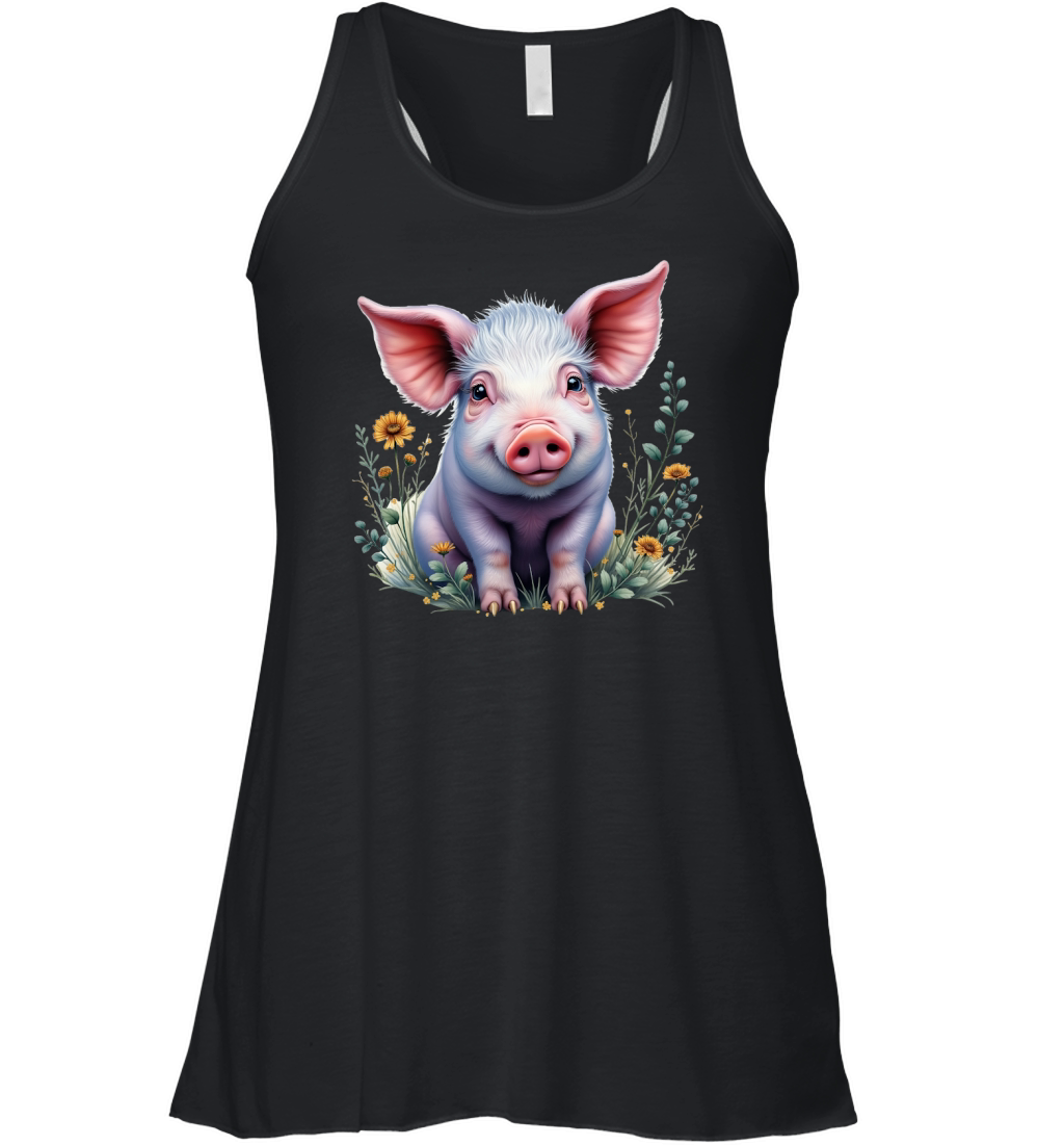 Pig Fur Pink 02 Women's Flowy Tank Top