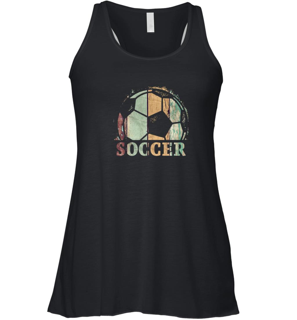 Vintage Soccer Player Futbol Coach design Women's Flowy Tank Top