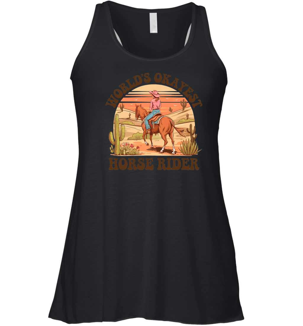 Worlds Okayest Horse rider Women's Flowy Tank Top