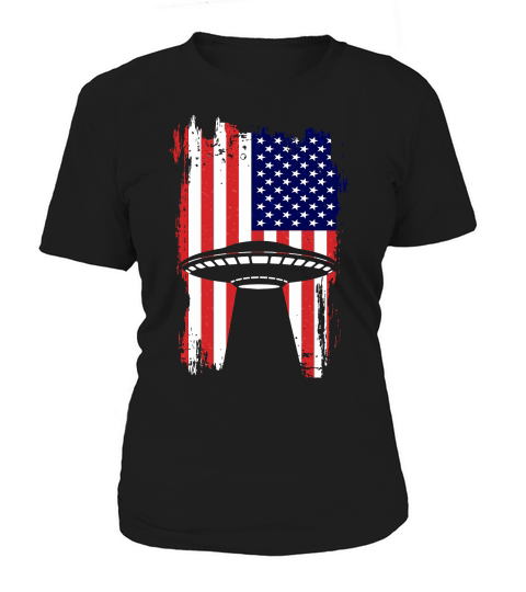 Vintage UFO Alien Flag USA 3 Women's T-Shirt