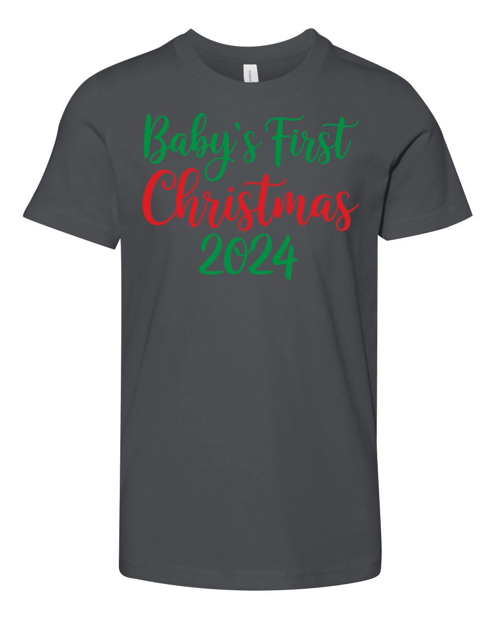babys First Christmas 2024 02 Youth Unisex Jersey Tee