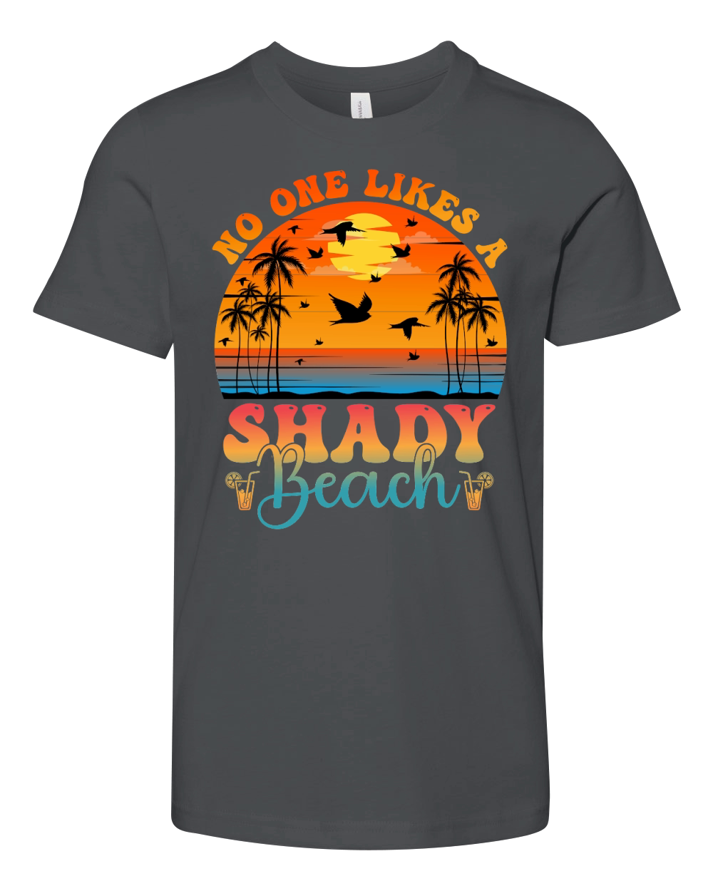 No One Likes A Shady Beach T Shirt Design (1) Youth Unisex Jersey Tee