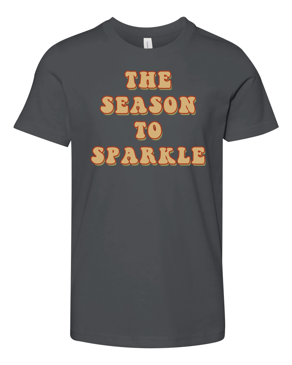 The Season to Sparkle Retro Brown Youth Unisex Jersey Tee