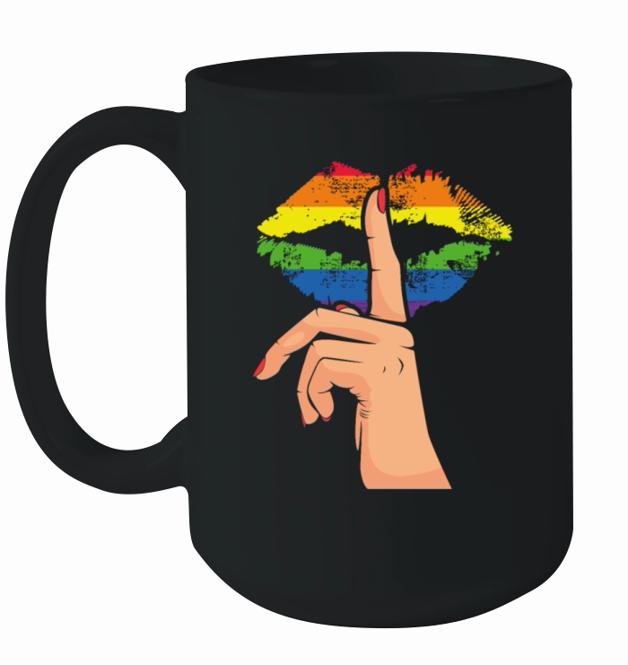 LGBT Rainbow Flag Lips Gay Rights Activist Pride Ceramic Mug