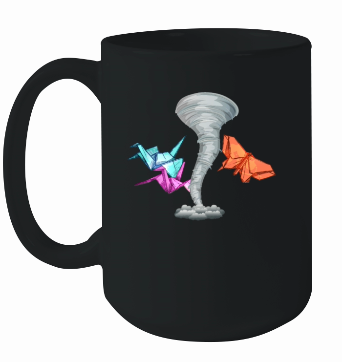 Origami Tornado Ceramic Mug