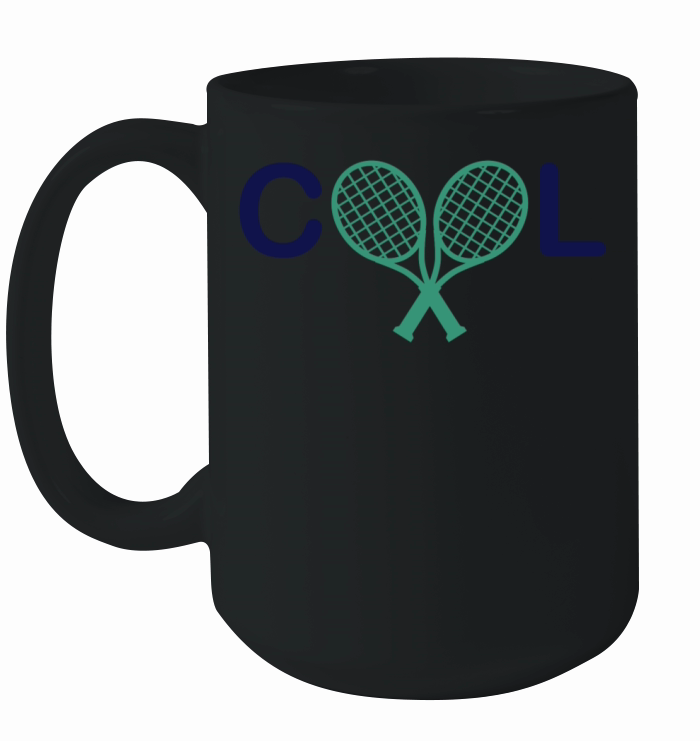 Tennis Logo in color "cool" Ceramic Mug