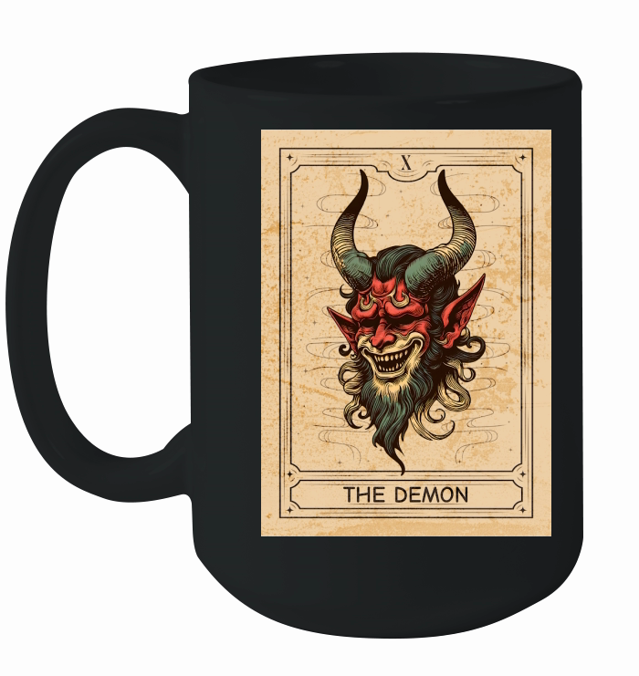 The Demon Tarot Card Ceramic Mug