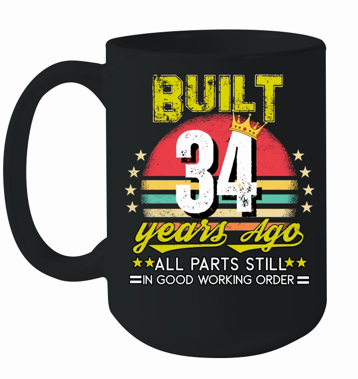 Vintage Birthday 34 Ceramic Mug